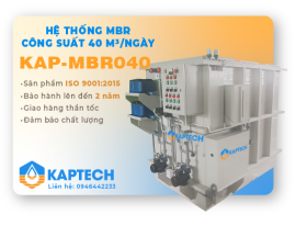Hệ thống xử lý nước thải MBR công suất 40m3/ngày